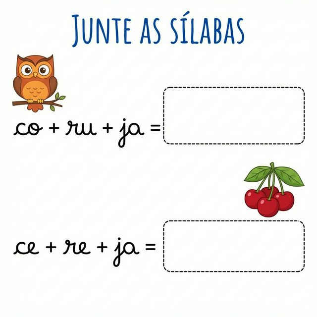 Atividade Junte as Sílabas
