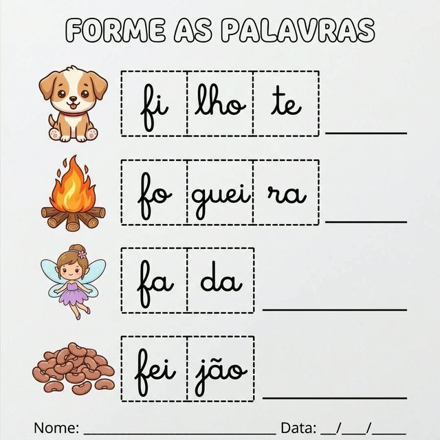 Atividade Forme Palavras
